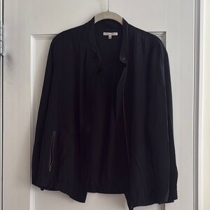 Madewell Broadway and Broome Black 100% Silk Women's Jacket - Size Small